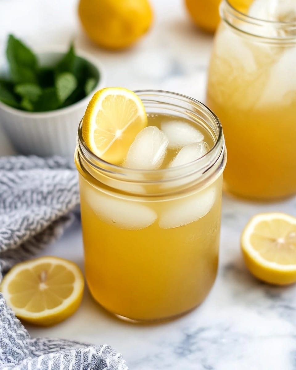 Iced Green Tea with Ginger, Mint, and Honey Recipe - Recipe Image