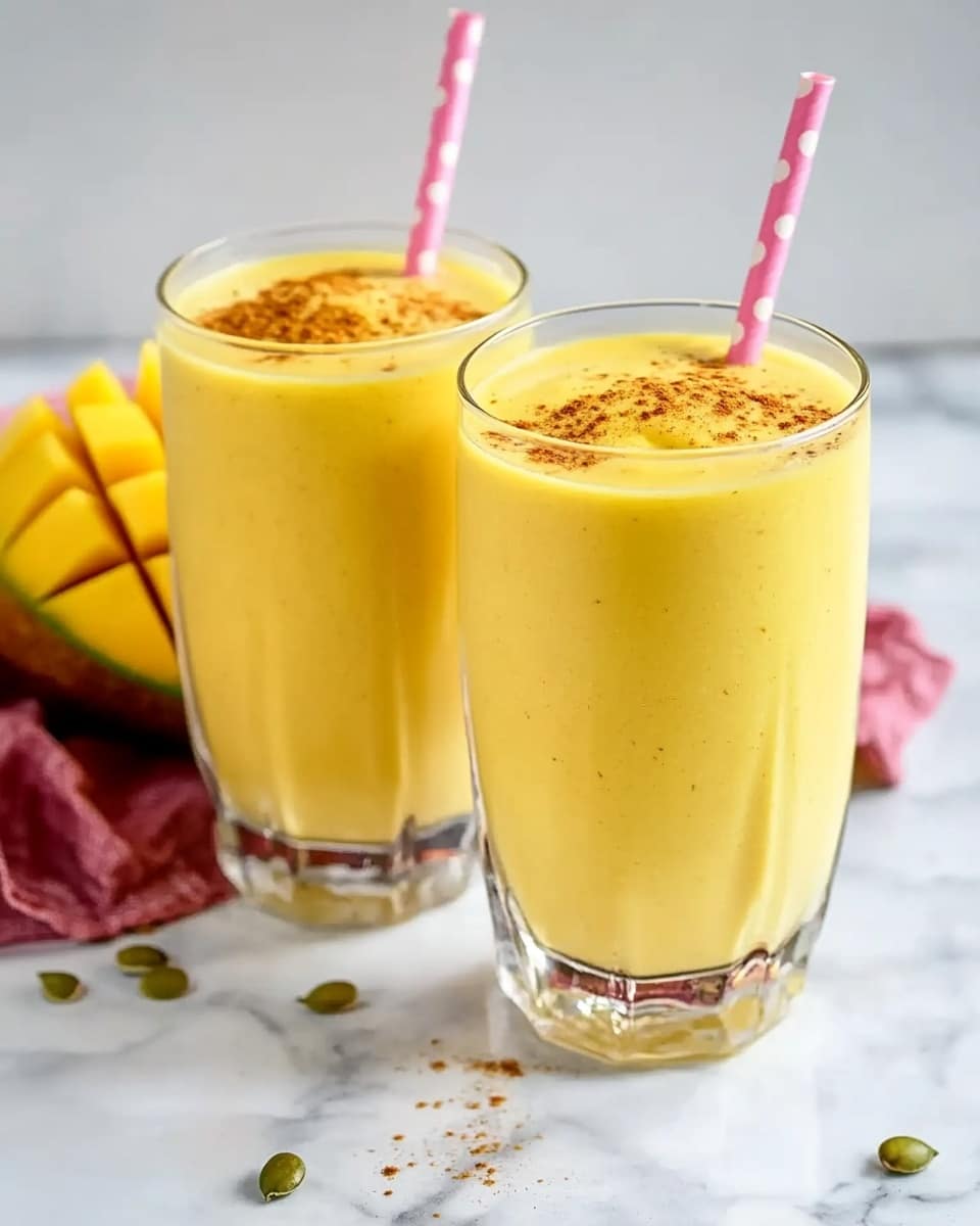 Creamy Mango Lassi: Refreshing Mango and Yogurt Drink Recipe - Recipe Image