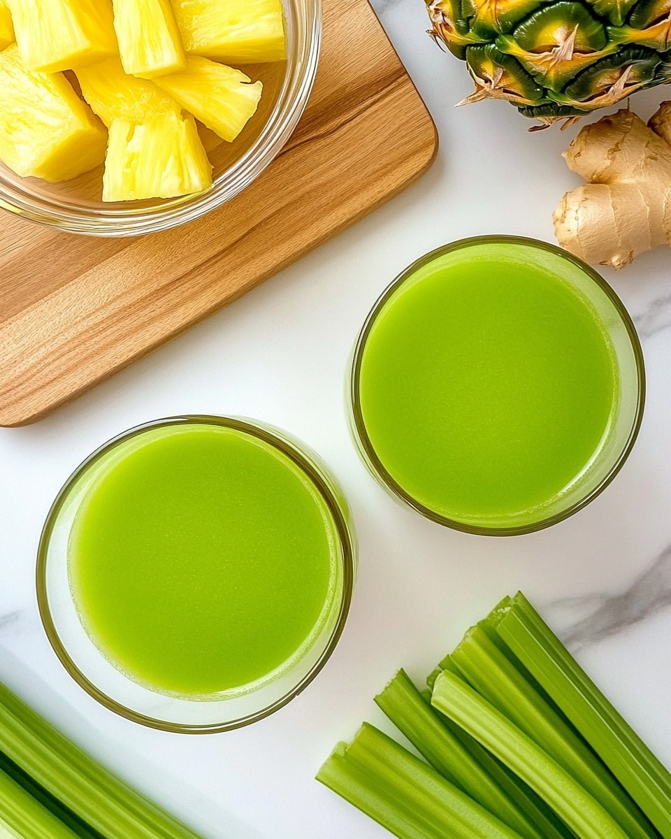 Refreshing Celery and Pineapple Juice Recipe - Recipe Image