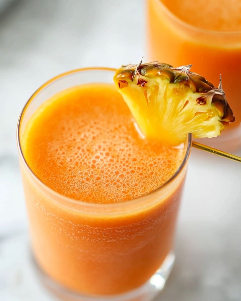 Refreshing Carrot Ginger Pineapple Juice Recipe - Recipe Image