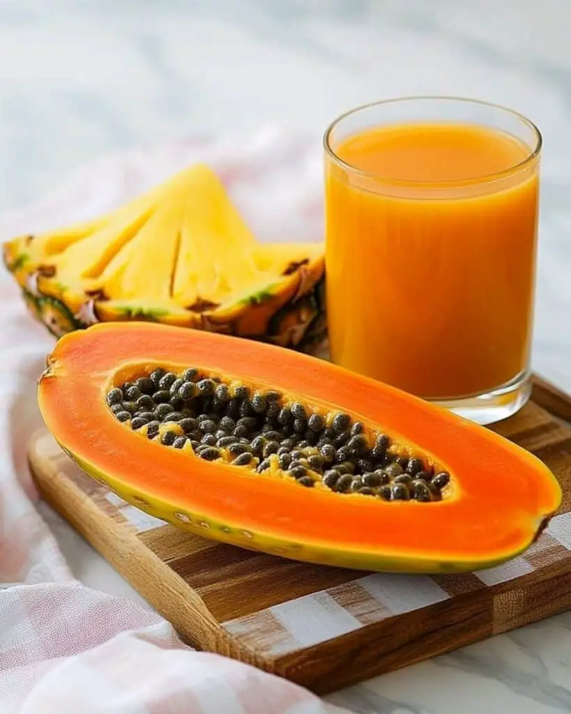 Fresh Papaya Pineapple Juice Recipe