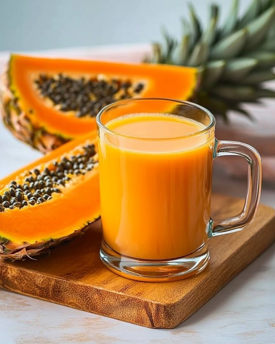 Fresh Papaya Pineapple Juice Recipe - Recipe Image