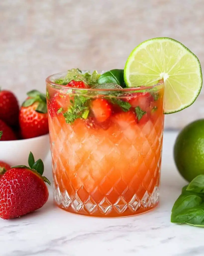 Refreshing Strawberry Basil Mocktail Recipe