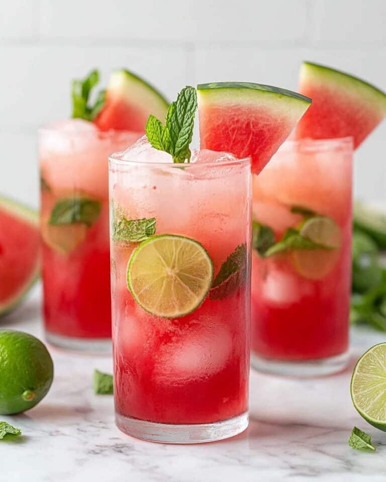 Refreshing Watermelon Lime Sparkling Mocktail Recipe