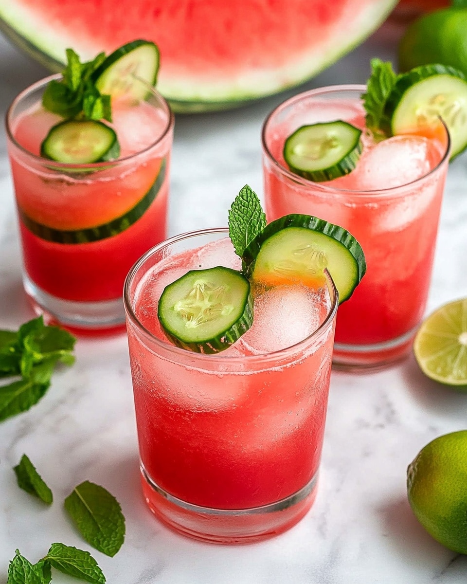 Refreshing Watermelon Lime Sparkling Mocktail Recipe - Recipe Image