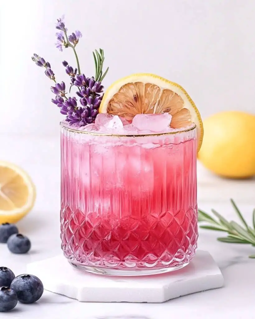 Lavender Lemon Mocktail with Blueberry-Lavender Syrup Recipe