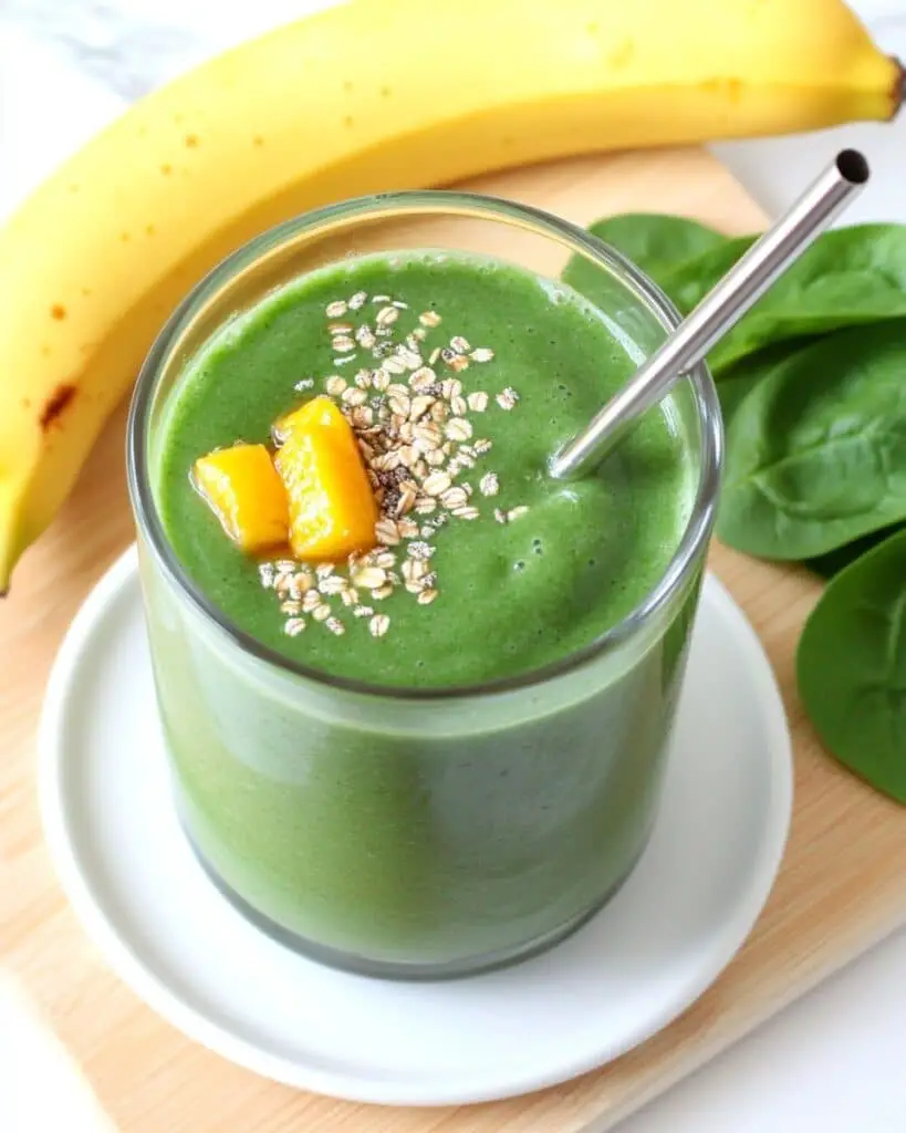 Nutrient-Packed Spirulina Green Smoothie with Mango Recipe