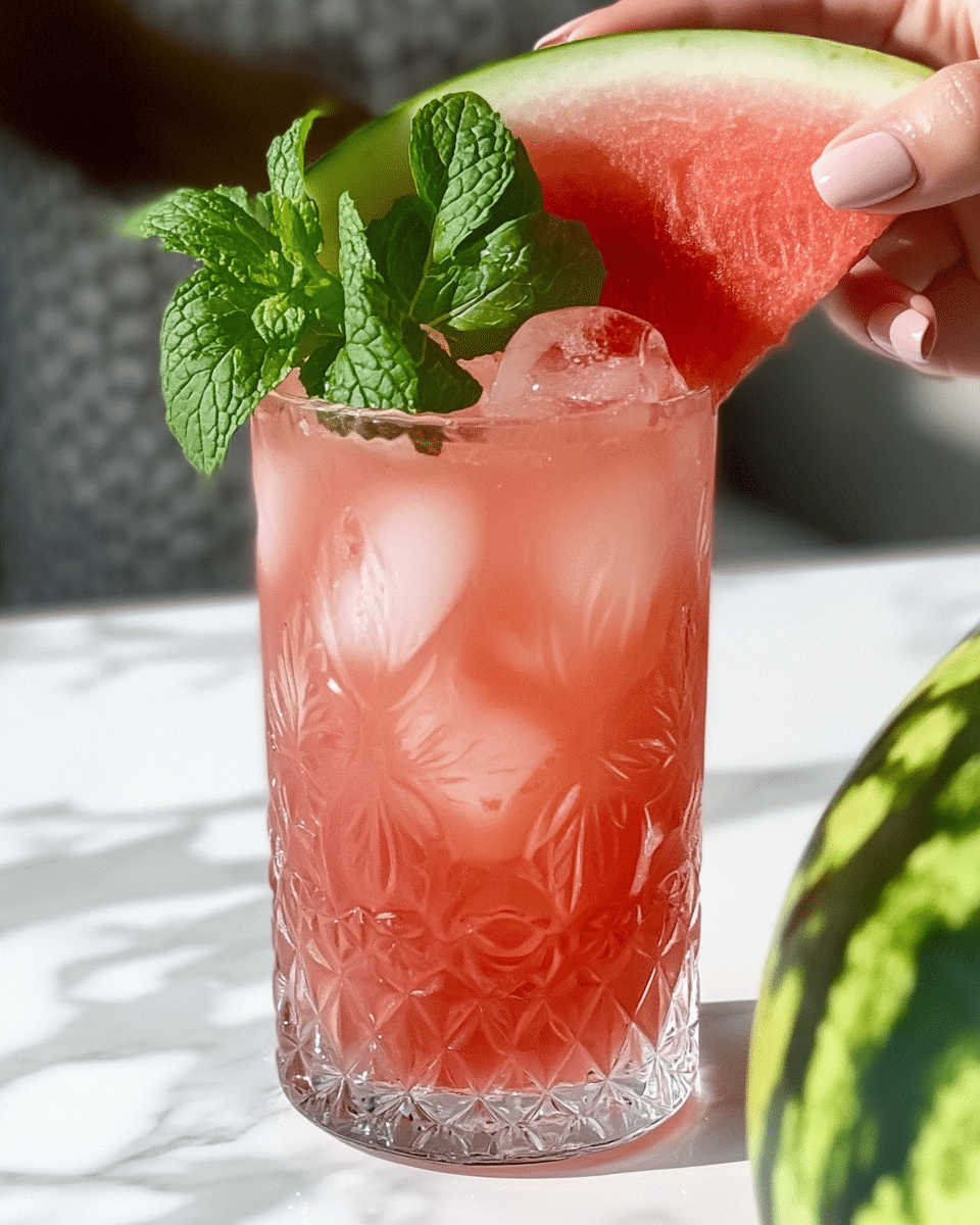 Watermelon Smash Cocktail Recipe - Recipe Image