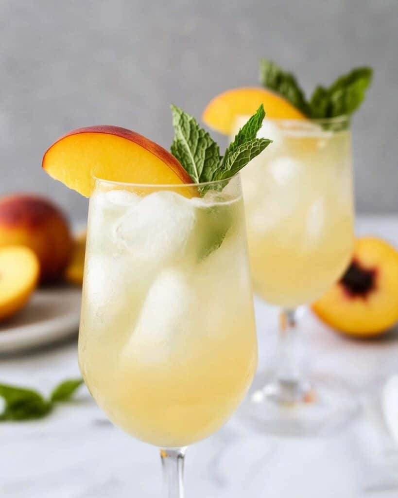 Refreshing Peach White Wine Spritzer Recipe