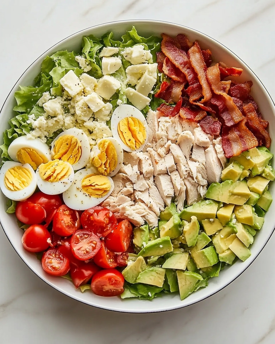 Classic Cobb Salad with Bacon, Chicken, and Blue Cheese Recipe - Recipe Image