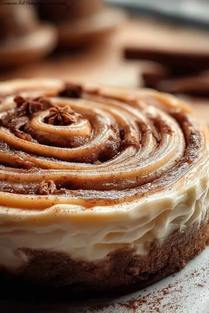 Cinnamon Roll Honeybun Cheesecake