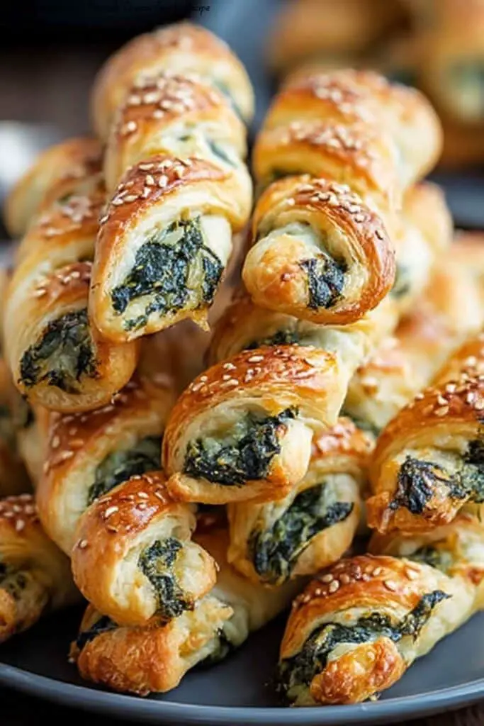 Easy Parmesan and Spinach Cheese Twists Recipe