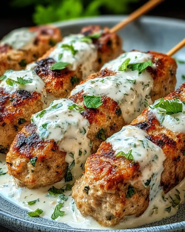 Chicken Kofta with Garlic Yogurt Sauce Recipe