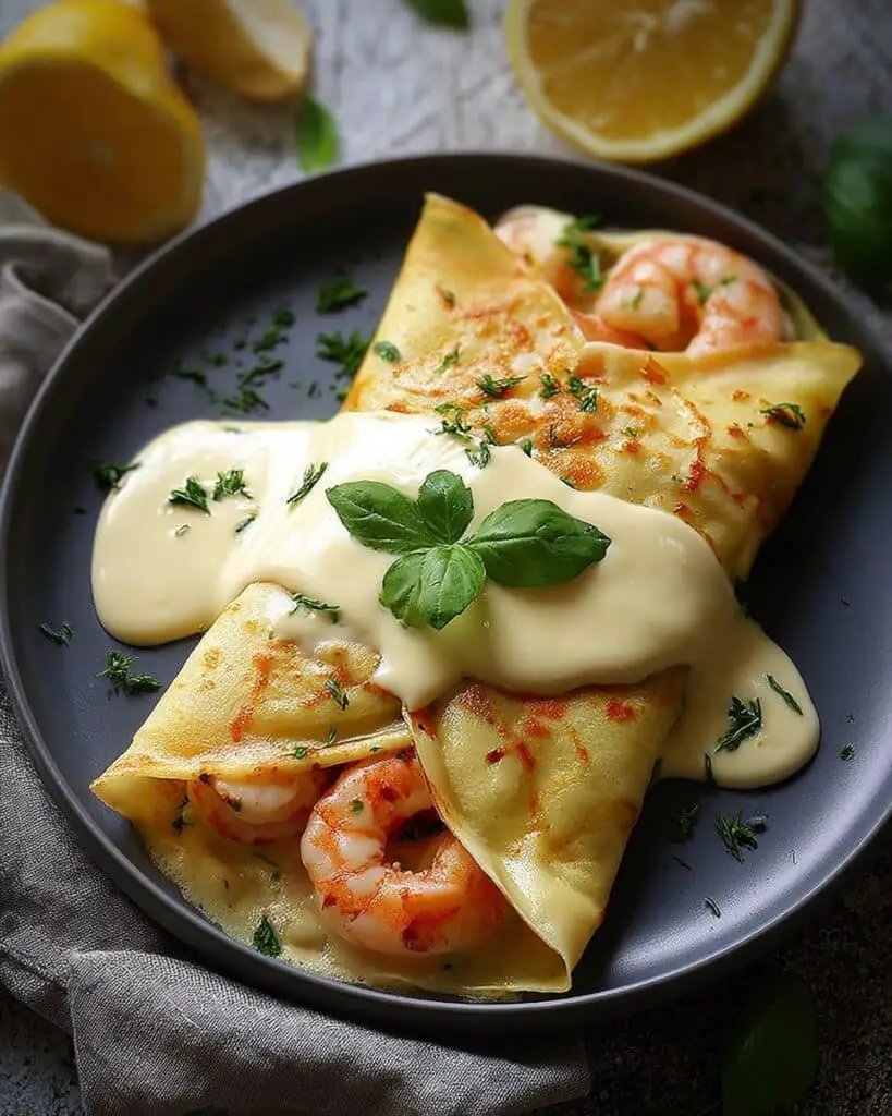 Seafood Crepes with Béchamel Sauce Recipe