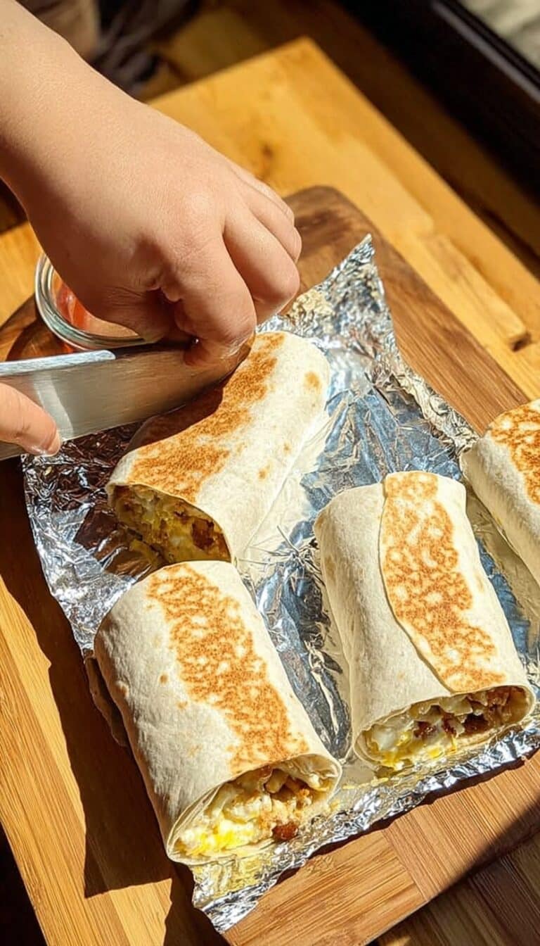 Sheet Pan Breakfast Burritos with Sausage, Potatoes, and Egg-Cottage Cheese Filling Recipe