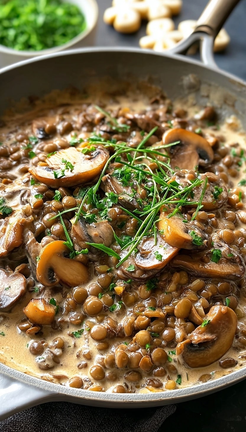 Lentil Mushroom Stroganoff Recipe - Recipe Image