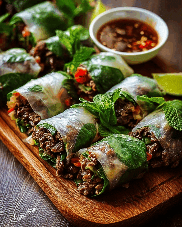 Thai Basil Beef Rolls Recipe