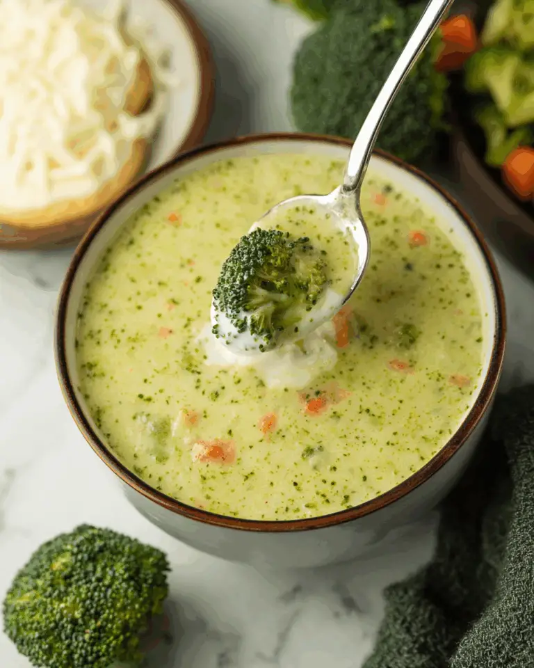 High Protein Broccoli Cheddar Soup Recipe
