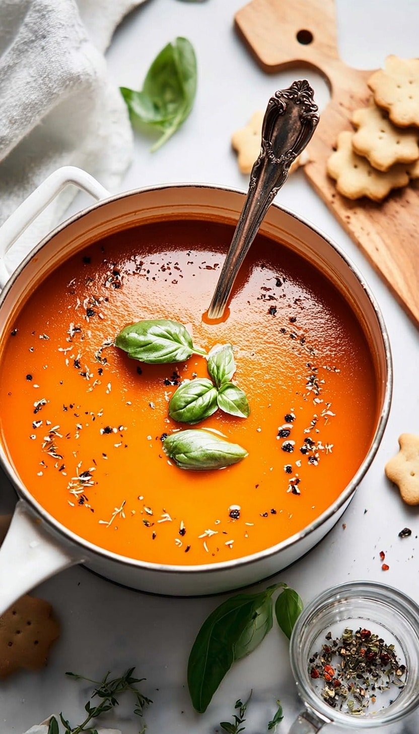 Middle-of-Winter Creamy Tomato Soup (Canned Tomatoes) Recipe - Recipe Image