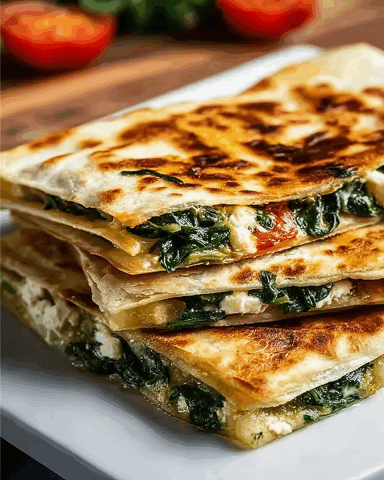 Spinach and Feta Quesadillas Recipe