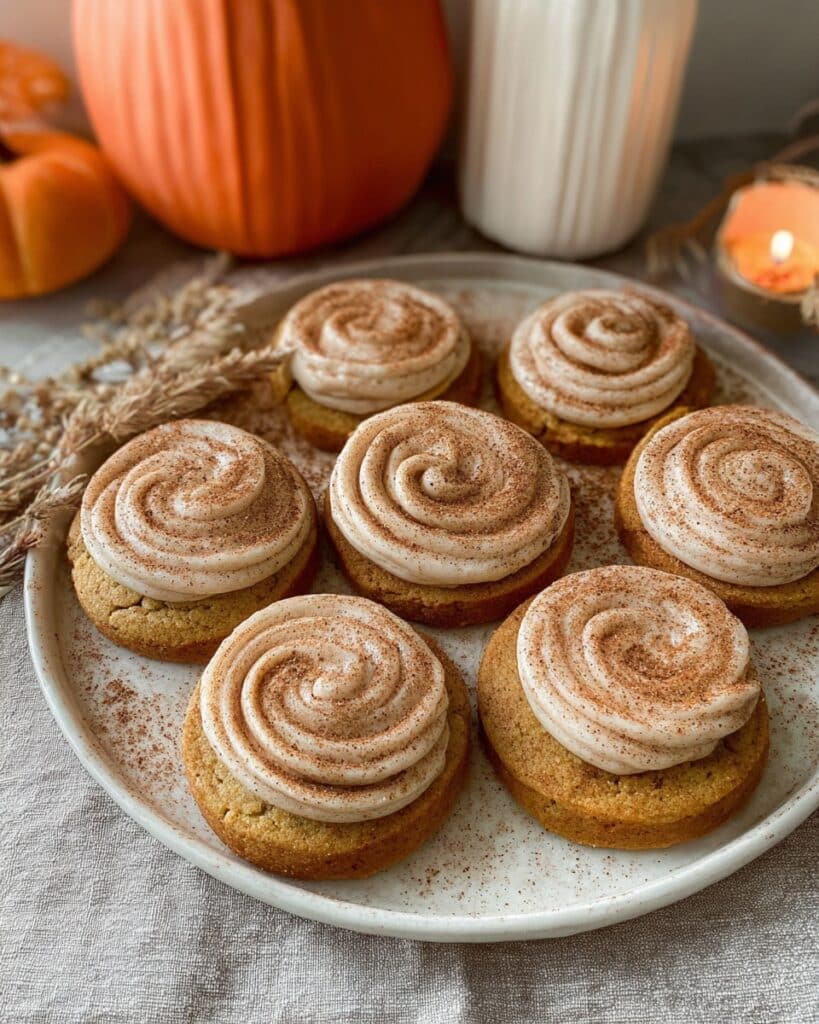 Soft Pumpkin Cookies with Cinnamon Frosting Recipe