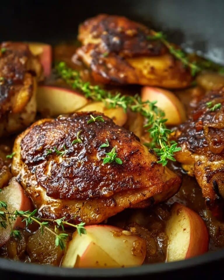 Apple Cider Glazed Chicken with Herbs and Honeycrisp Apple Recipe