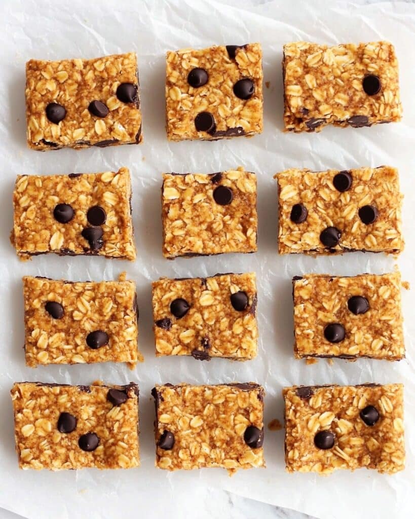 Homemade Granola Bars with Peanut Butter, Honey, and Chocolate Chips Recipe