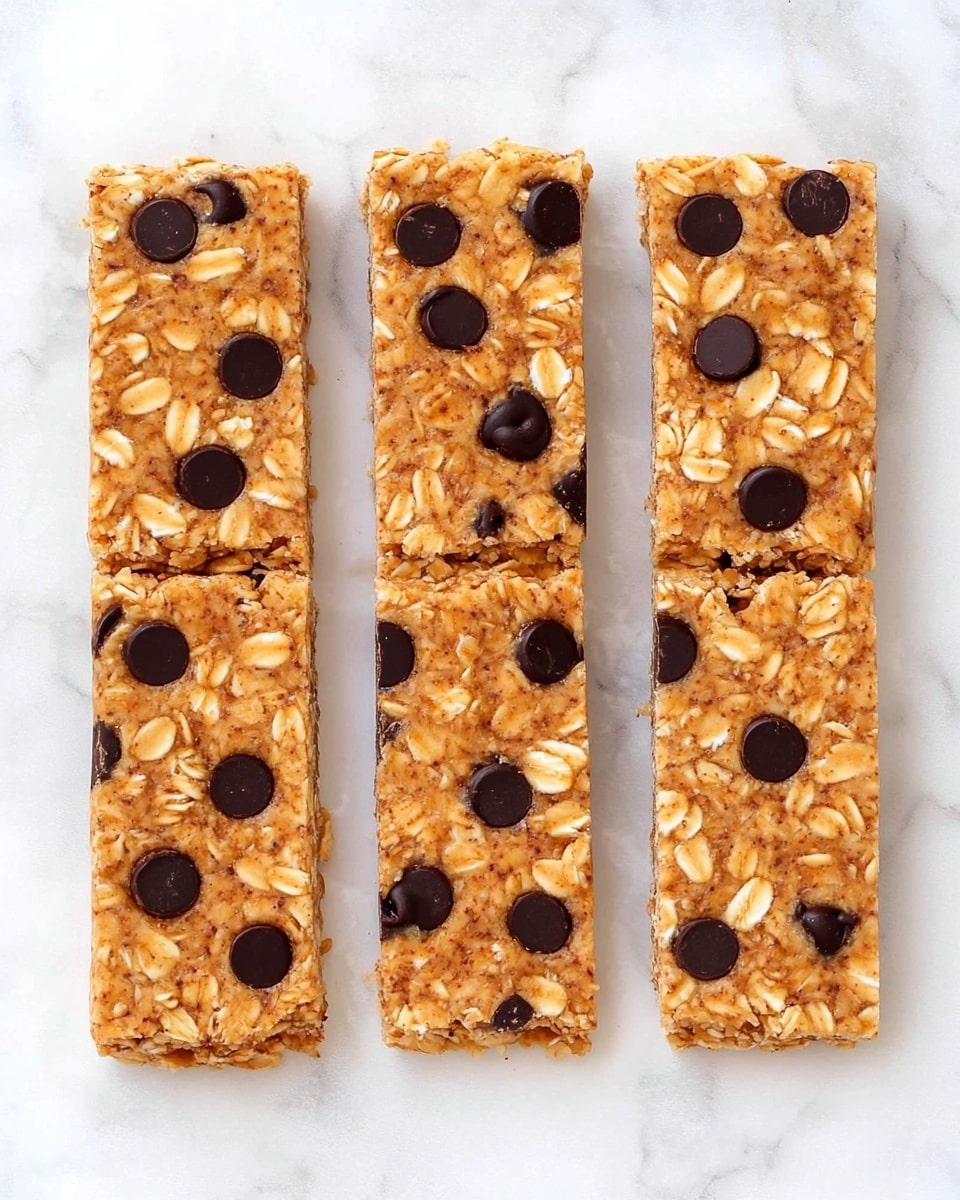 Homemade Granola Bars with Peanut Butter, Honey, and Chocolate Chips Recipe - Recipe Image