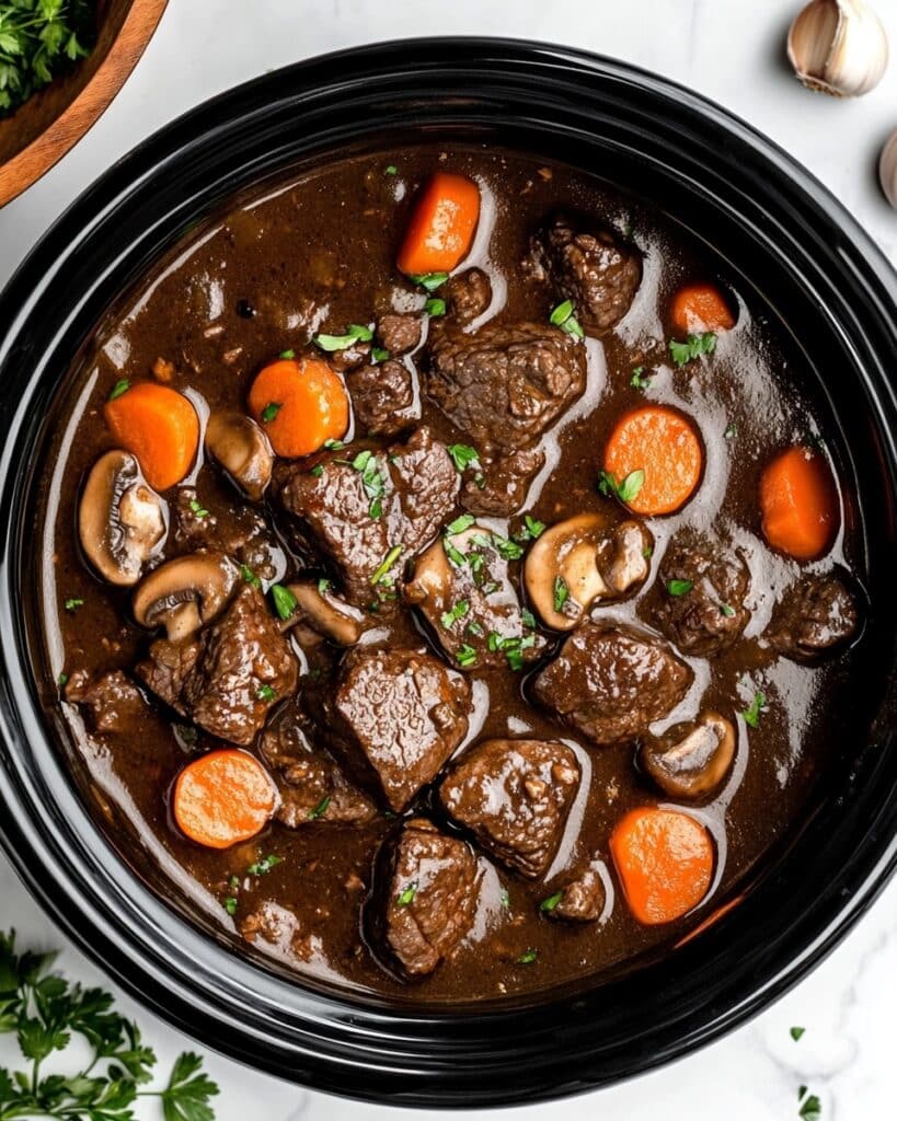 Slow Cooker Beef Bourguignon Recipe