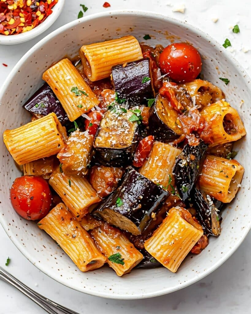 Eggplant and Fresh Tomato Pasta Recipe