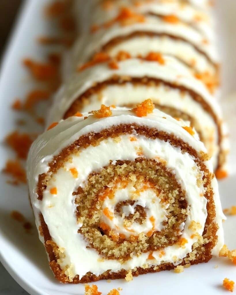 Carrot Cake Roll with Cream Cheese Frosting Recipe