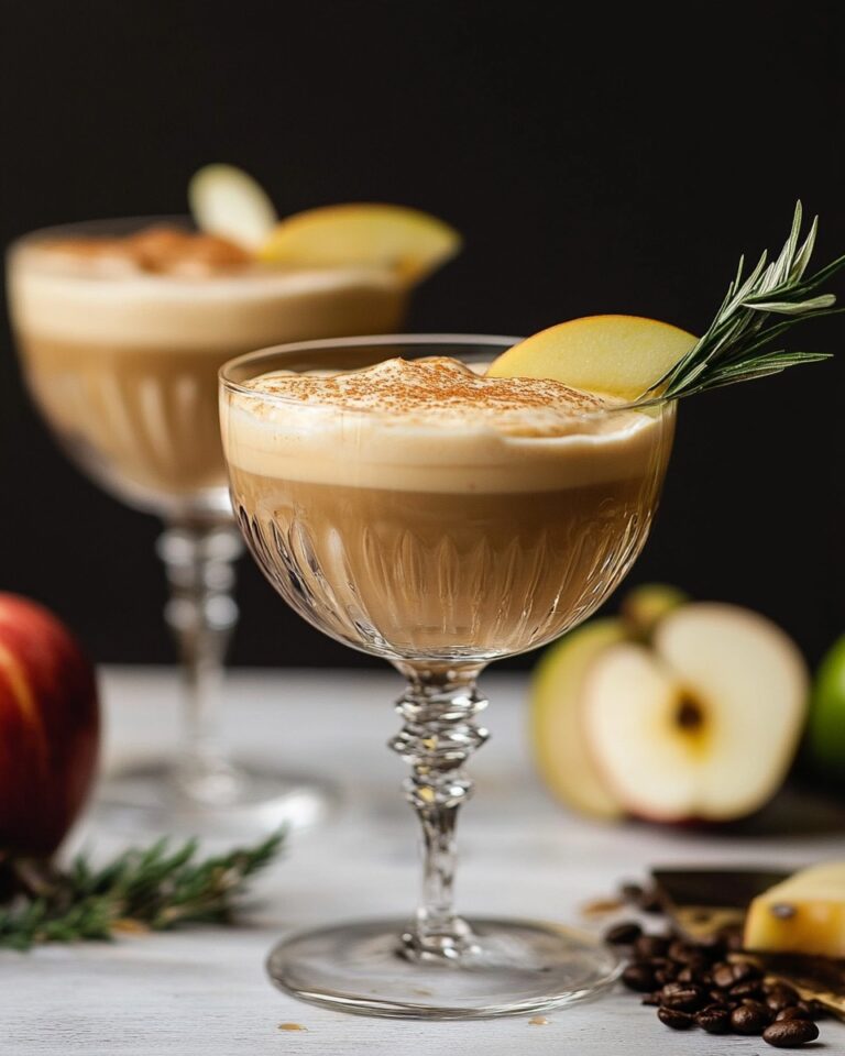 Apple Caramel Espresso Martini with Vegan Caramel and Spiced Apple Syrup Recipe