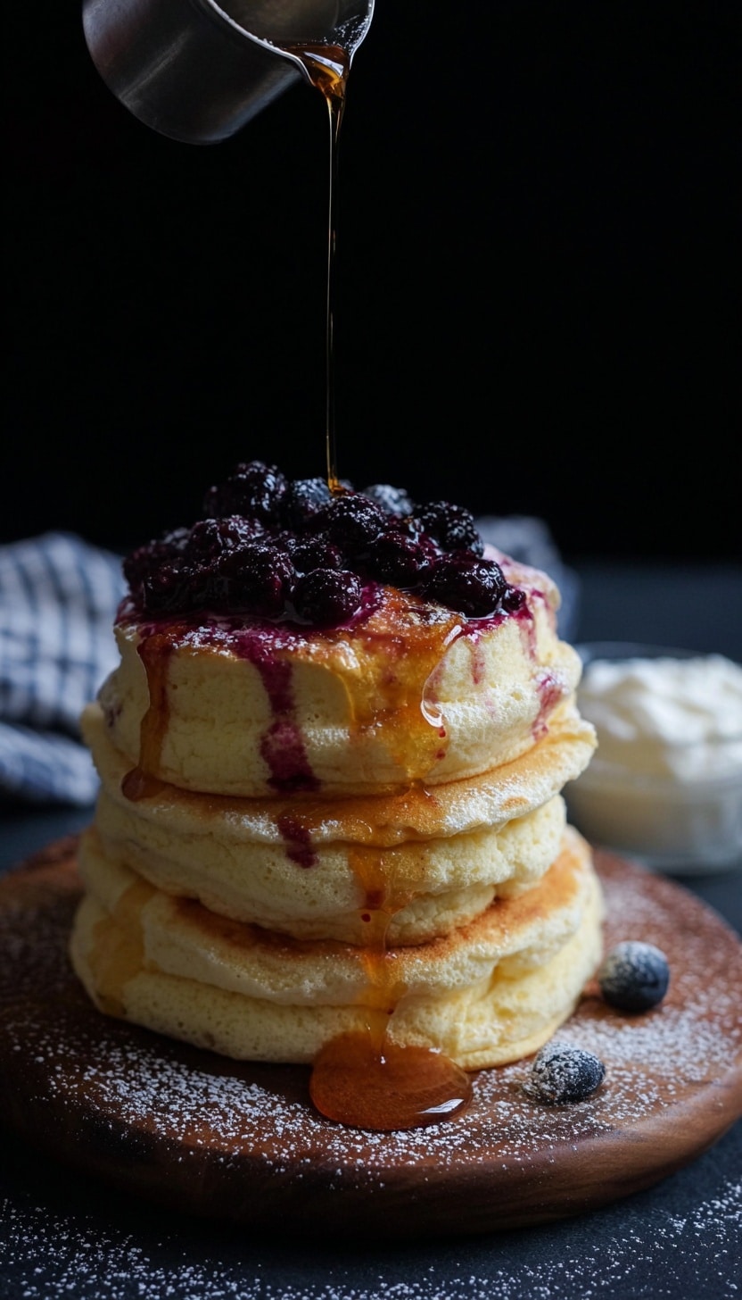 Fluffy Japanese Soufflé Pancakes Recipe - Recipe Image
