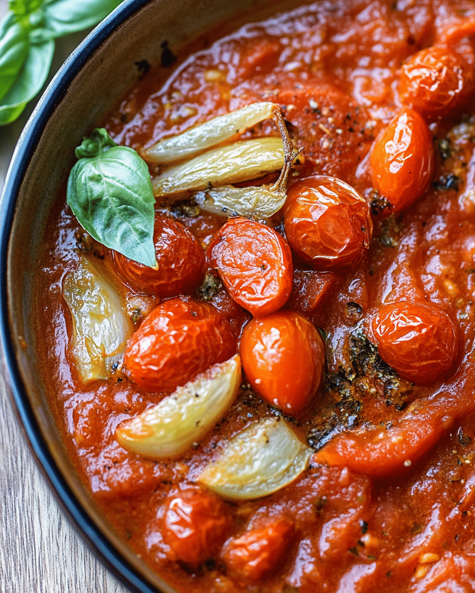 Sweet Balsamic Roasted Cherry Tomato Sauce Recipe - Recipe Image