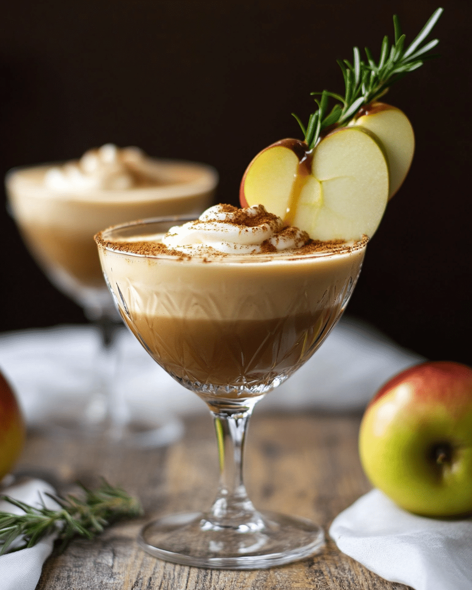 Apple Caramel Espresso Martini with Vegan Caramel and Spiced Apple Syrup Recipe - Recipe Image