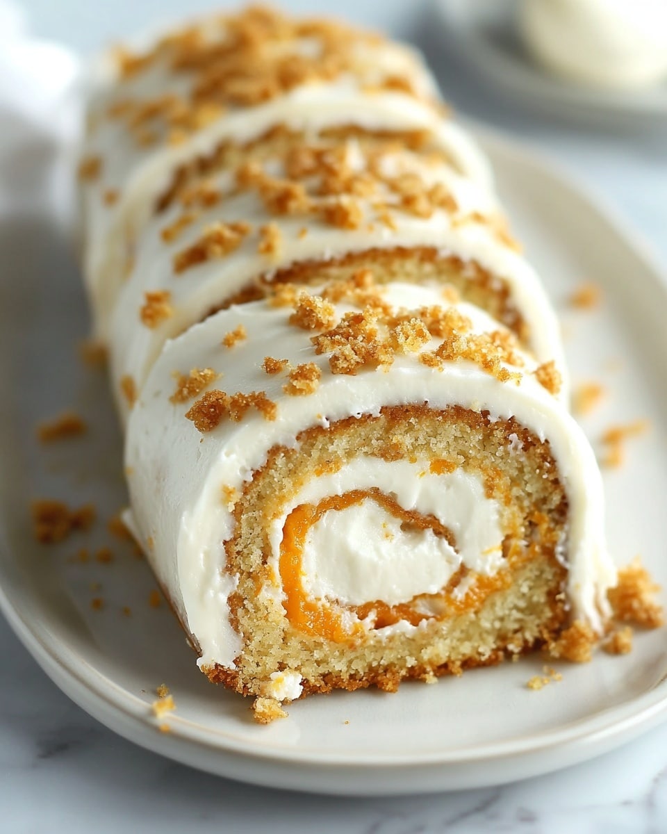 Carrot Cake Roll with Cream Cheese Frosting Recipe - Recipe Image
