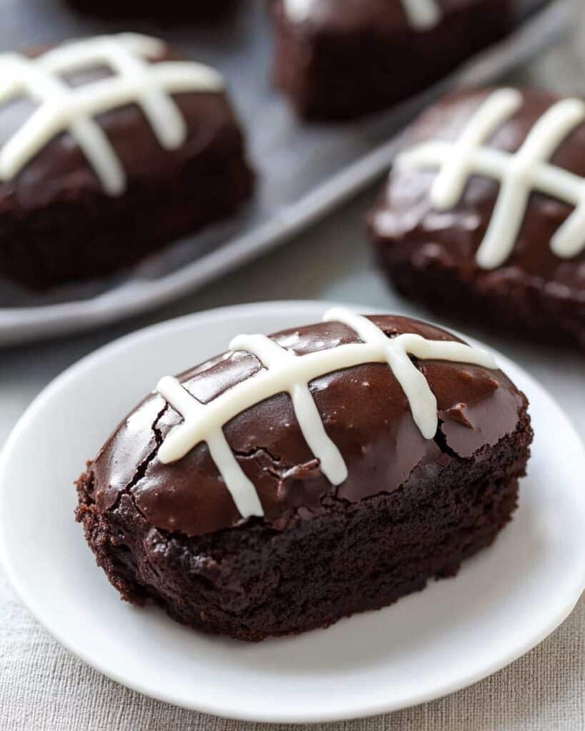 Fudgy Football Brownies Recipe