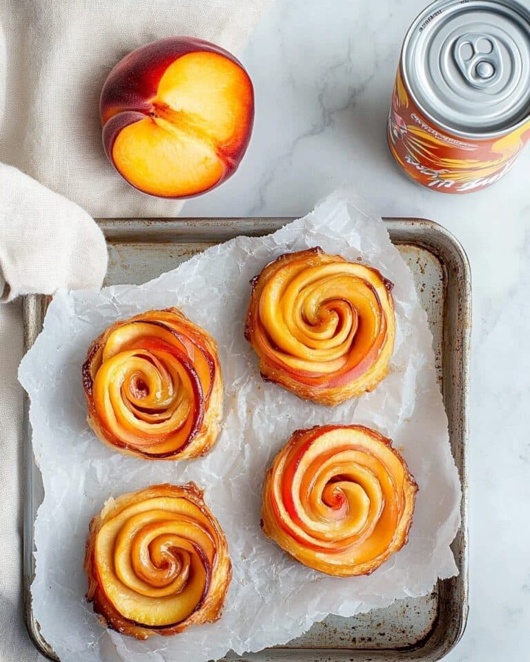 Peach Rose Tarts with Puff Pastry (Mini Tarts) Recipe