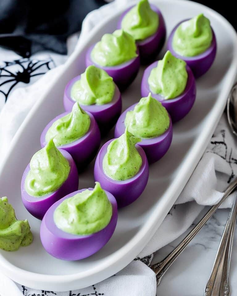 Halloween Colorful Deviled Eggs Recipe