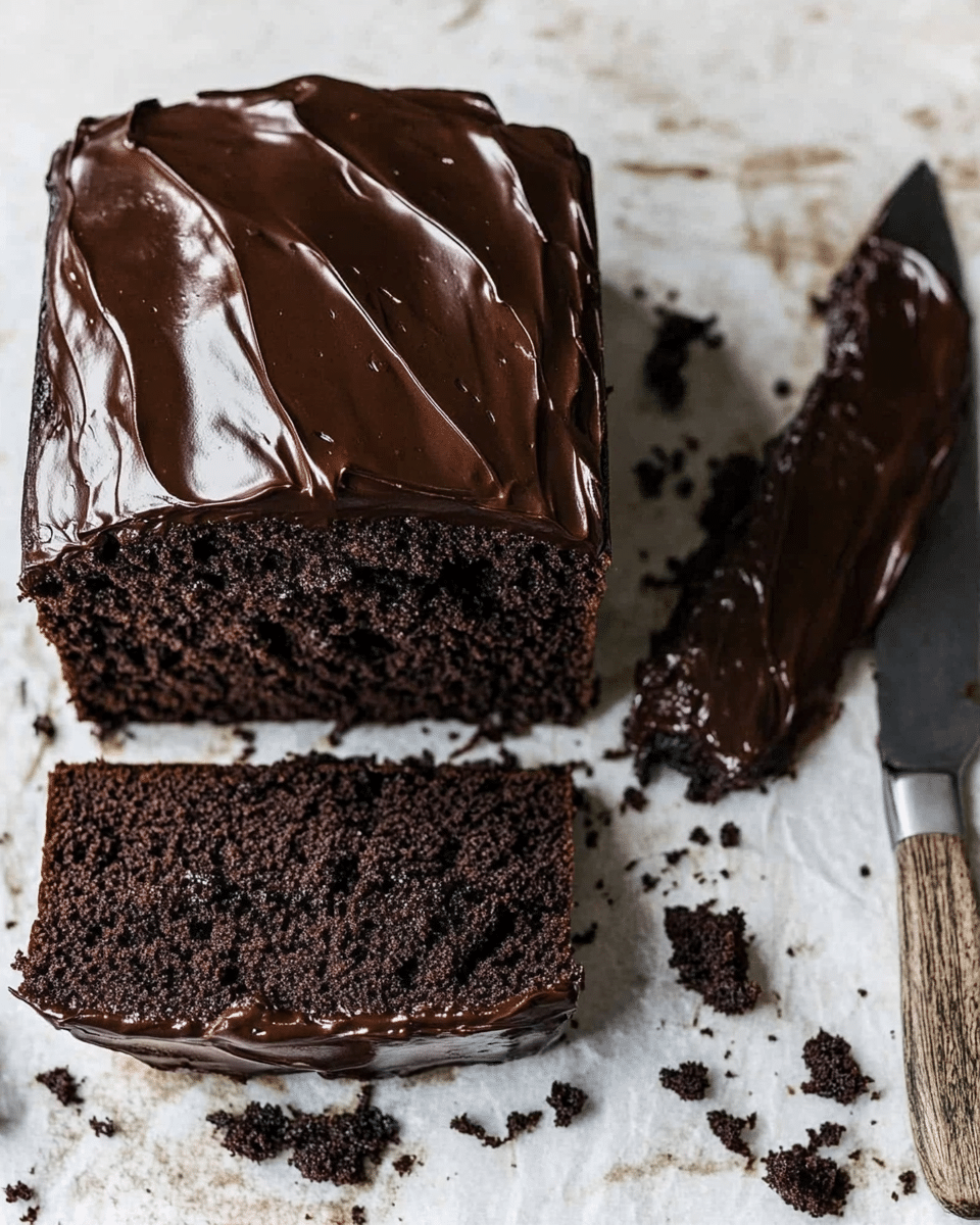 Chocolate Pumpkin Bread with Dark Chocolate Ganache Recipe - Recipe Image