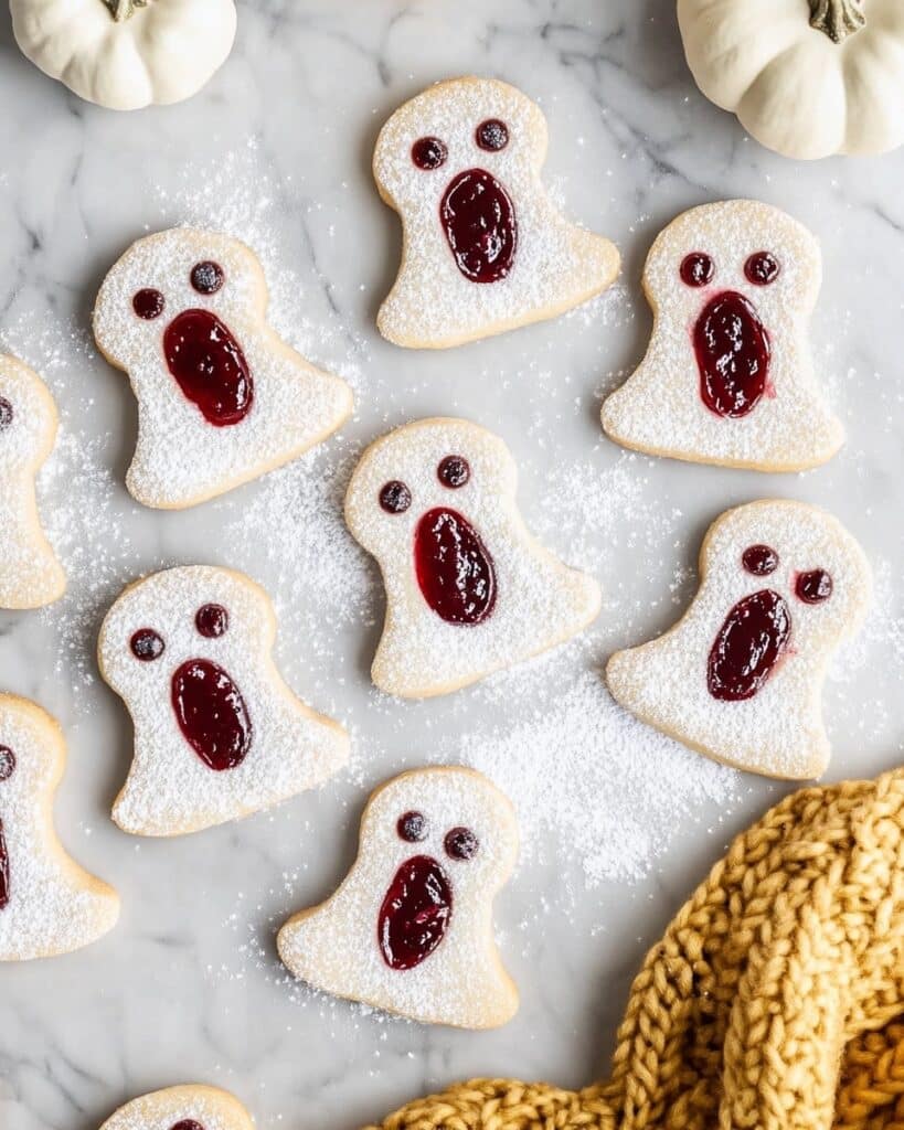 Halloween Ghost Linzer Cookies Recipe