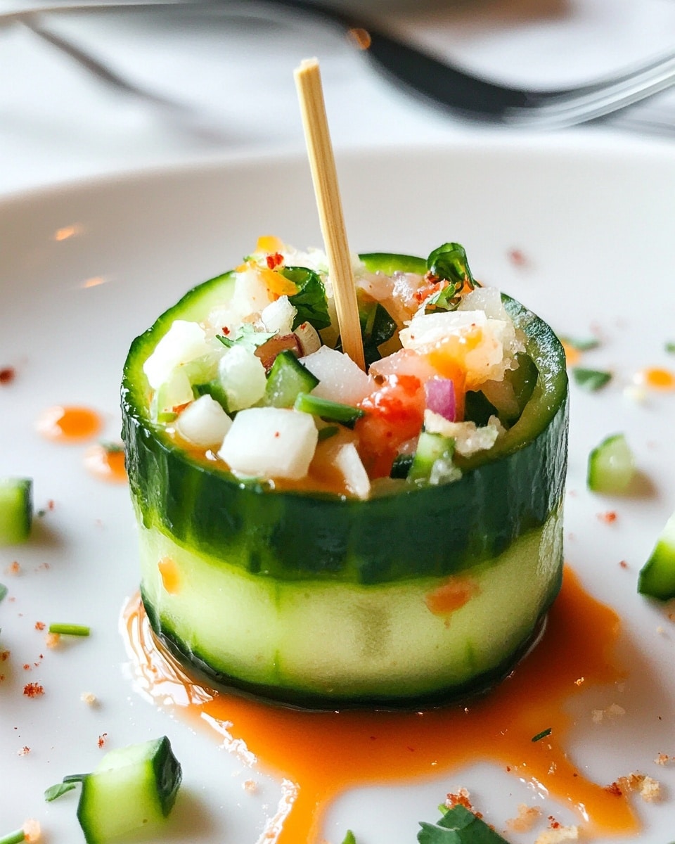 Buffalo Chicken Cucumber Rolls Recipe - Recipe Image