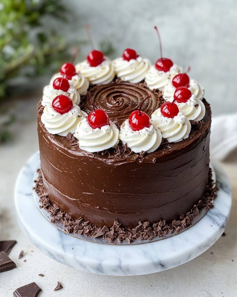 Vertical Black Forest Swiss Roll Recipe