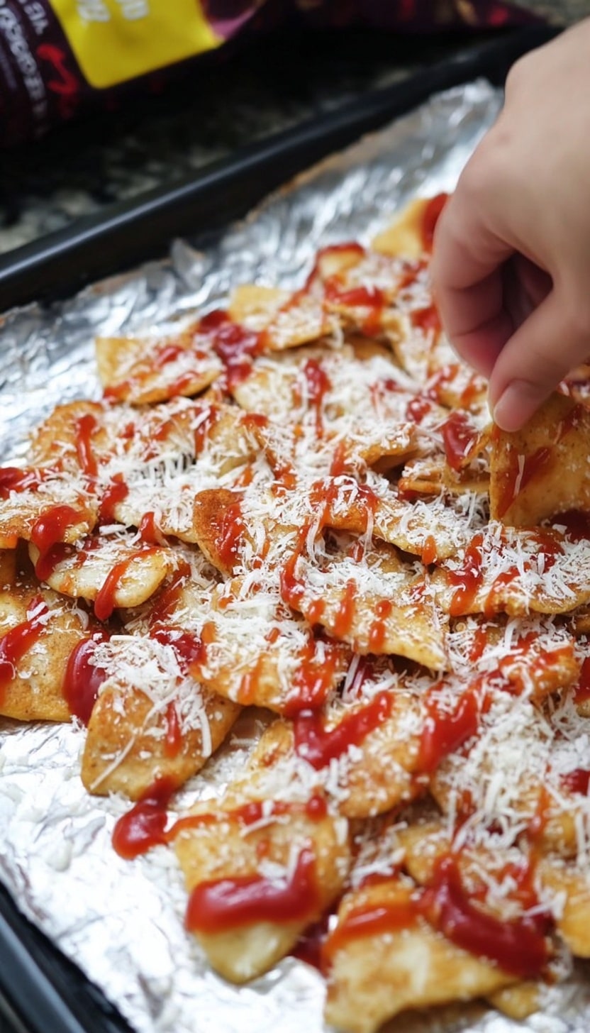 BBQ Chicken Nachos with Tyson Ranch Chicken Chips and Bacon Bits Recipe - Recipe Image