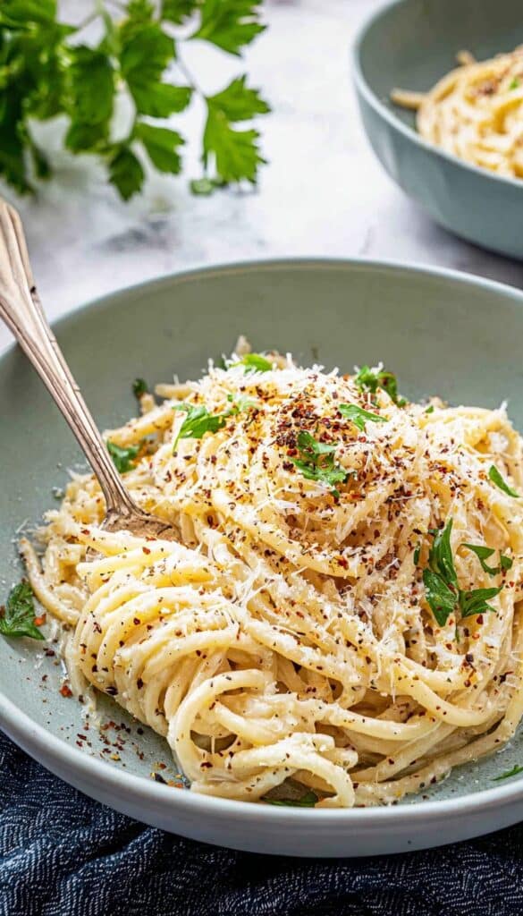 Creamy Garlic Butter Spaghetti Recipe