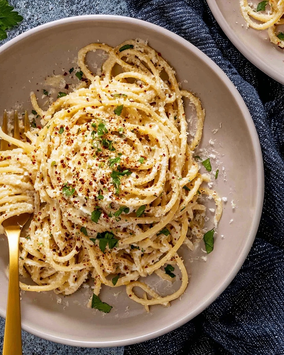 Creamy Garlic Butter Spaghetti Recipe - Recipe Image