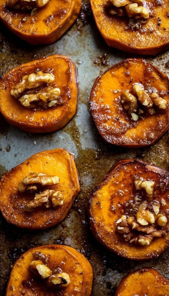 Walnut Maple Roasted Sweet Potatoes Recipe