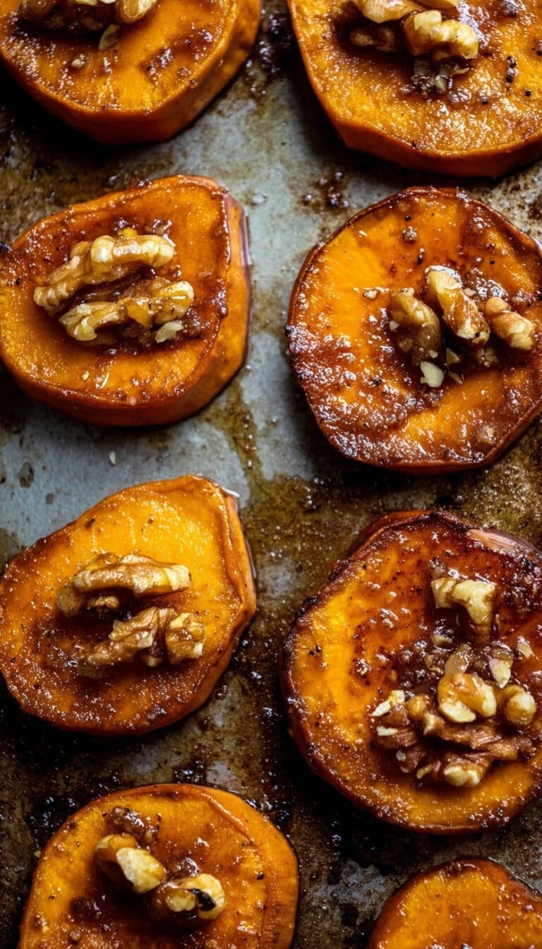 Walnut Maple Roasted Sweet Potatoes Recipe