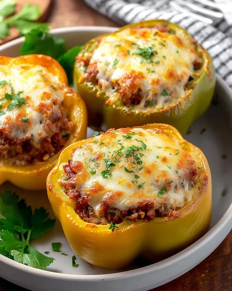 Keto Low Carb Stuffed Bell Peppers Recipe - Recipe Image