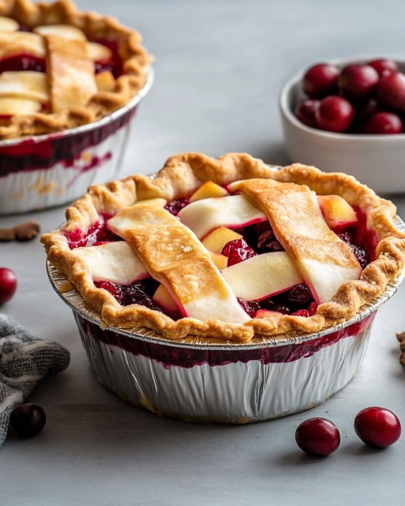 Cranberry Apple Pie Parfait with Shortbread Crust and Vanilla Yogurt Recipe